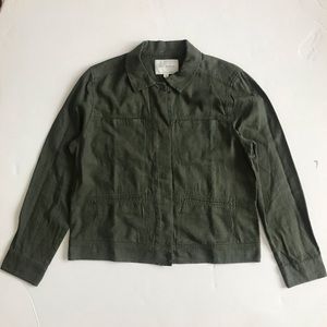 Lucky Brand Military Light Linen Jacket NWT